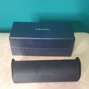 Prada Navy Eyewear Case with Box